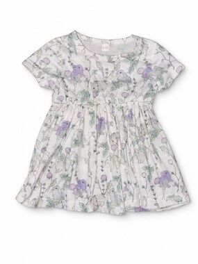 Boutique BabyGirl Woodland Animal Dress 9-12M | Bunny Floral Print | Cottagecore